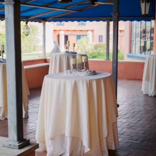 Cocktail reception on the African Terrace.